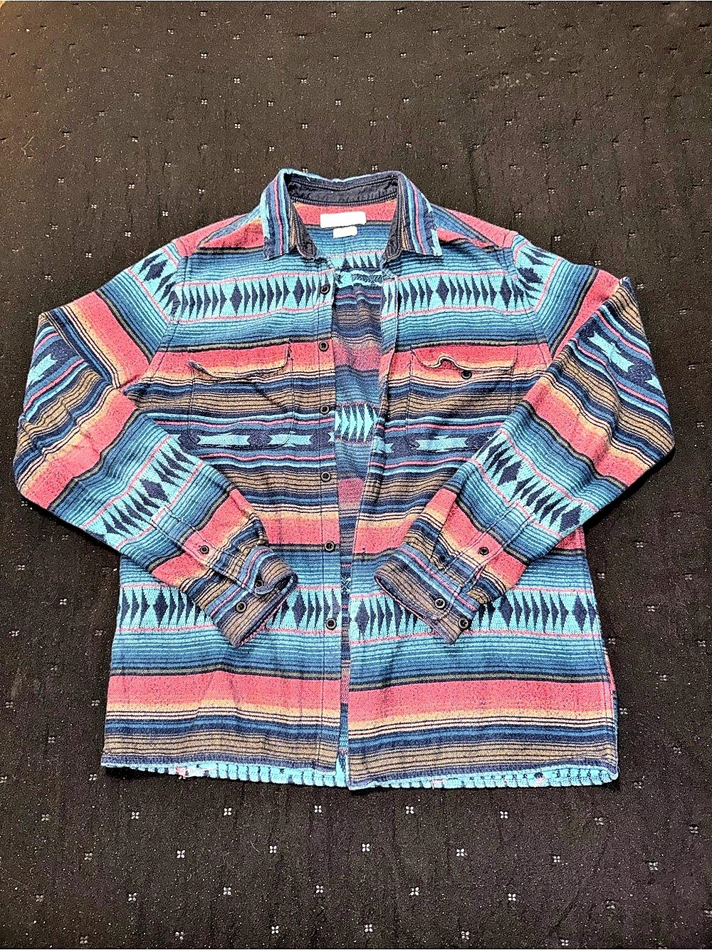 Urban Outfitters Geometric Blue & Red Jacket